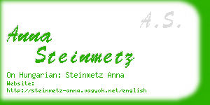 anna steinmetz business card